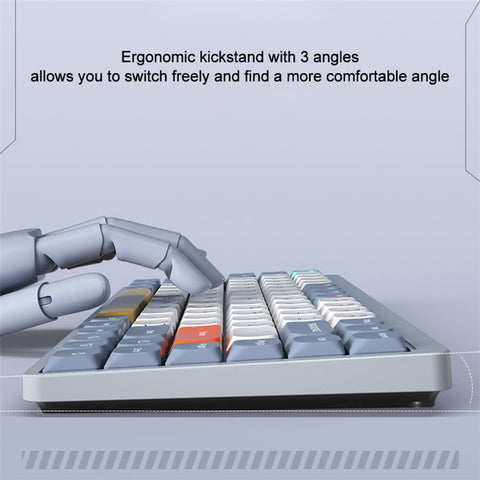 YK75 Rechargeable Bluetooth-compatible / Wired / 2.4G Wireless Keyboard Backlit Computer Mechanical Keyboard