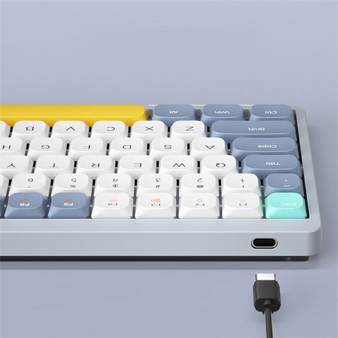 YK75 Rechargeable Bluetooth-compatible / Wired / 2.4G Wireless Keyboard Backlit Computer Mechanical Keyboard