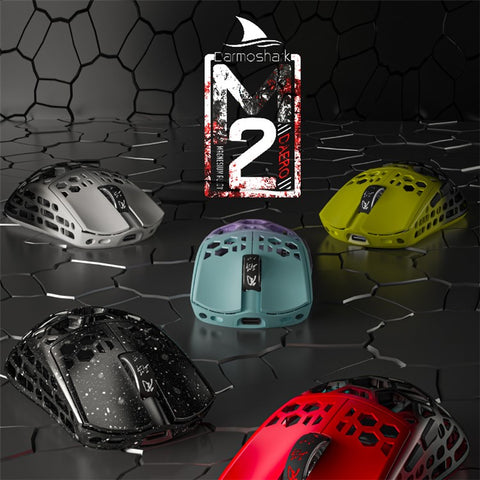 DARMOSHARK M2 2.4G Wireless Gaming Mouse 42g Lightweight Computer Mouse with 4K / USB-C / Bluetooth-compatible Connection PAW3395 Chip for PC Laptop