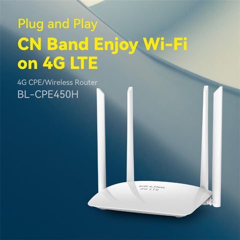 LB-LINK BL-CPE450H 4G WiFi Router High Speed Single Card Wireless Repeater with 4 High Gain Antennas
