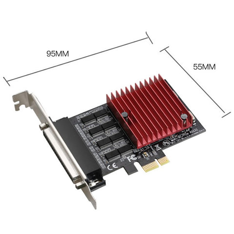 TXB121 For Desktop Computer PCIE 1x to 8x RS232 Serial Port Expansion Card