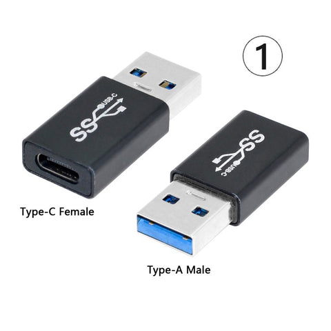 UC-070 4Pcs/Set Portable USB-C to USB-A Converter 10Gbps Data Transfer OTG Adapter