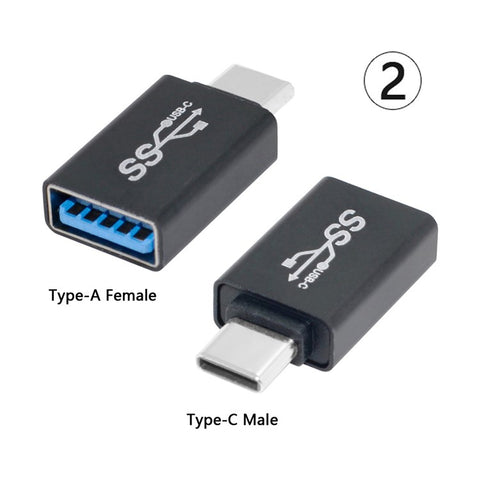 UC-070 4Pcs/Set Portable USB-C to USB-A Converter 10Gbps Data Transfer OTG Adapter