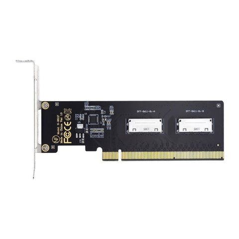 SF-057 PCIE PCI-Express 16x to Dual Oculink SFF-8612 SFF-8611 8x VROC Adapter for Mainboard SSD Graphics Card