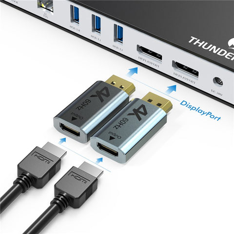WAVLINK UTD21H 11-in-1 Thunderbolt 3 Docking Station for MacBook / Windows, 60W / 4K Dual DisplayPort Hub Converter