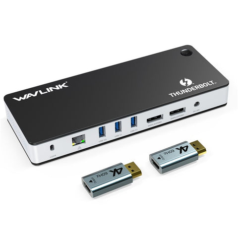 WAVLINK UTD21H 11-in-1 Thunderbolt 3 Docking Station for MacBook / Windows, 60W / 4K Dual DisplayPort Hub Converter