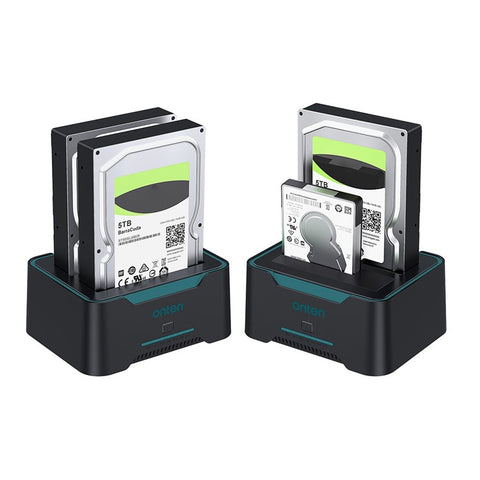 ONTEN UHD6 USB 3.0 to SATA I / II / III Dual Bay External Hard Drive Docking Station for 2.5 / 3.5in HDD, SSD