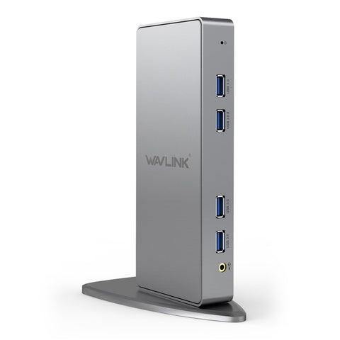 WAVLINK WL-UG39DK7 USB3.0 Multi-Screen Graphics Card Universal Docking Station USB3.0 to DVI / VGA / HD Hub Adapter