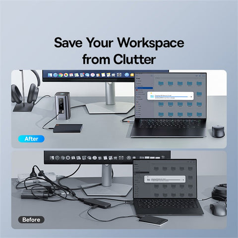 BASEUS Spacemate Series 11-In-1 (WIN) Docking Station HD Video DP PD 100W Charging RJ45 Adapter