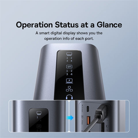 BASEUS Spacemate Series 11-In-1 (WIN) Docking Station HD Video DP PD 100W Charging RJ45 Adapter