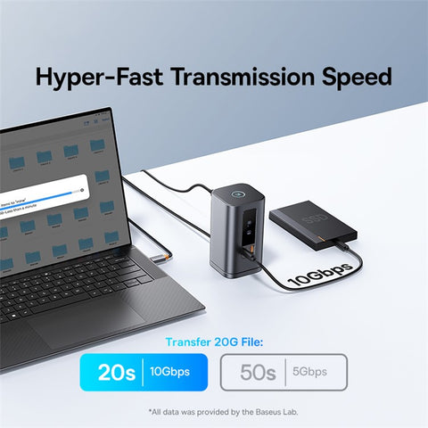 BASEUS Spacemate Series 11-In-1 (WIN) Docking Station HD Video DP PD 100W Charging RJ45 Adapter