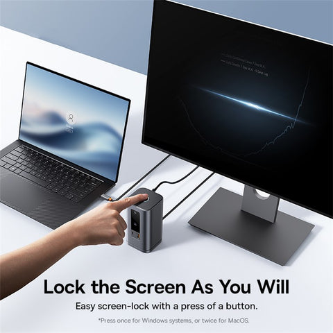 BASEUS Spacemate Series 11-In-1 (WIN) Docking Station HD Video DP PD 100W Charging RJ45 Adapter