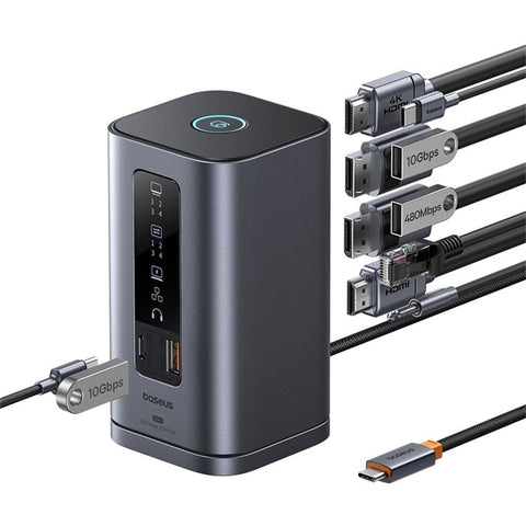 BASEUS Spacemate Series 11-In-1 (WIN) Docking Station HD Video DP PD 100W Charging RJ45 Adapter