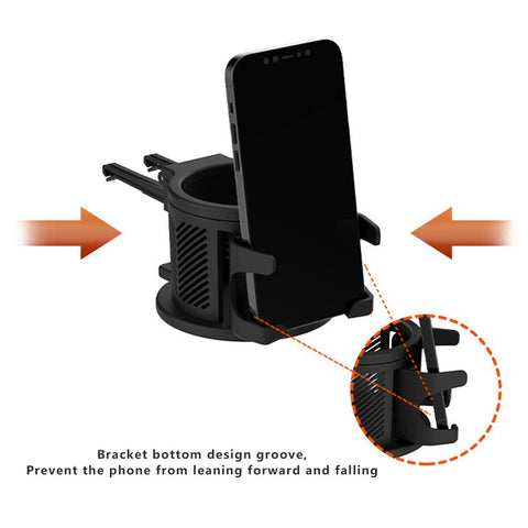 Rotation Car Cup Holder ABS+Stainless Steel Bottle Organizer for Convenient Driving