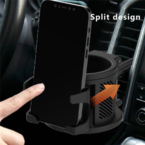 Rotation Car Cup Holder ABS+Stainless Steel Bottle Organizer for Convenient Driving