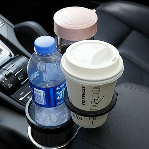 Rotation Car Cup Holder ABS+Stainless Steel Bottle Organizer for Convenient Driving