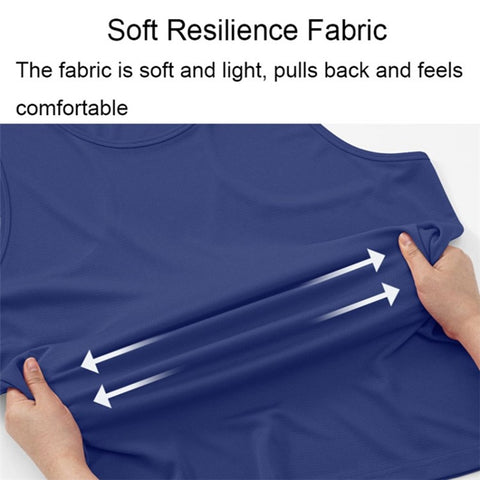Summer Men Sports Casual Polyester Vest Breathable Quick-drying Running Basketball Tank Top