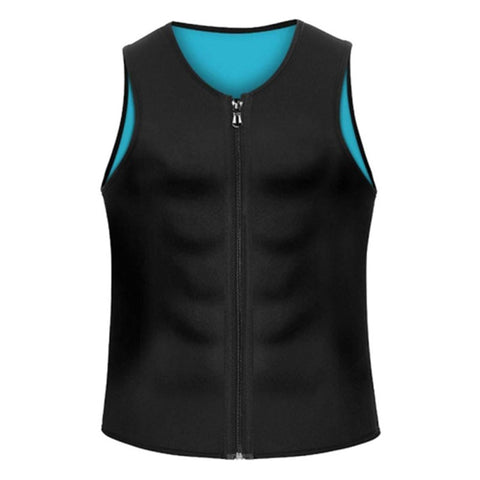 Men Fitness Vest Corset Neoprene Sports Shapewear Zipper Tank Top Workout Wear