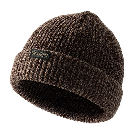 GOLOVEJOY DMZ104 Retro Fleece Knitted Hat Windproof Ear Protection Winter Cap One Size for Men