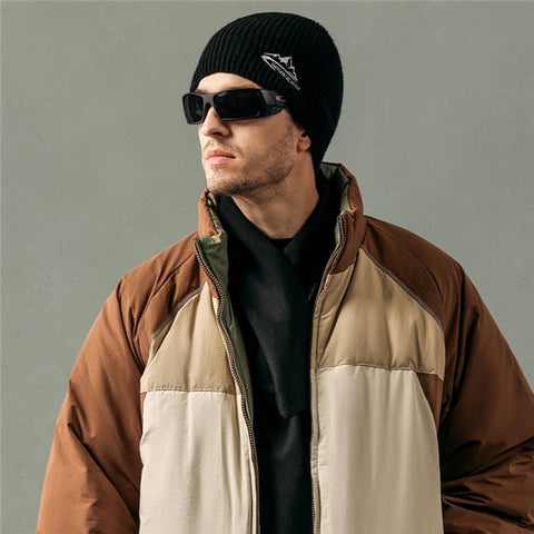 GOLOVEJOY DMZ93 45% Cotton Wool Warm Winter Beanie Hats Thermal Thick Knited Cap One Size for Men