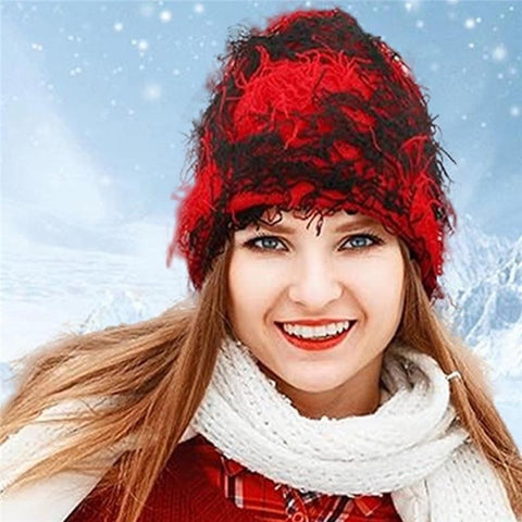 Double-layer Warm Knitted Hat Autumn Winter Ear Protection Unisex Woolen Yarn Beanie Cap
