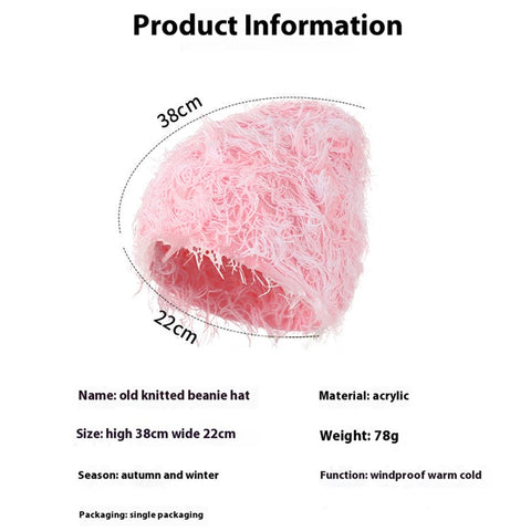Double-layer Warm Knitted Hat Autumn Winter Ear Protection Unisex Woolen Yarn Beanie Cap