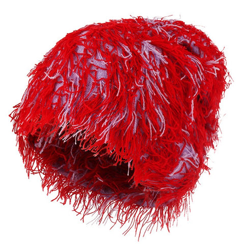 Double-layer Warm Knitted Hat Autumn Winter Ear Protection Unisex Woolen Yarn Beanie Cap