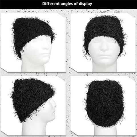 Double-Layer Warm Knitted Hat Autumn Winter Ear Head Protection Unisex Woolen Yarn Beanie Cap