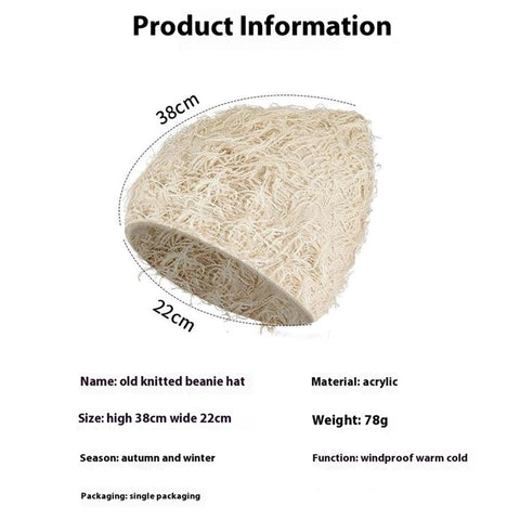 Double-Layer Warm Knitted Hat Autumn Winter Ear Head Protection Unisex Woolen Yarn Beanie Cap