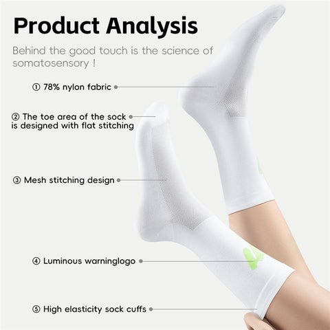 WEST BIKING YP0216057 1 Pair Sports Running Cycling Socks Reflective Breathable Socks