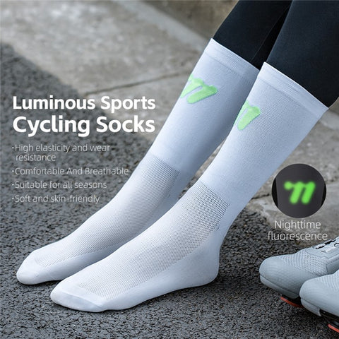 WEST BIKING YP0216057 1 Pair Sports Running Cycling Socks Reflective Breathable Socks