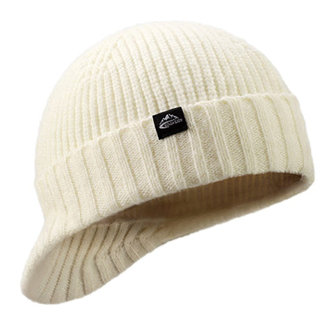 GOLOVEJOY DMZ94 Women Winter Short Brim Warm Cap Windproof Knitted Duckbill Hat