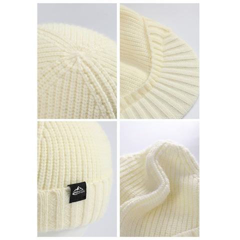 GOLOVEJOY DMZ94 Women Winter Short Brim Warm Cap Windproof Knitted Duckbill Hat