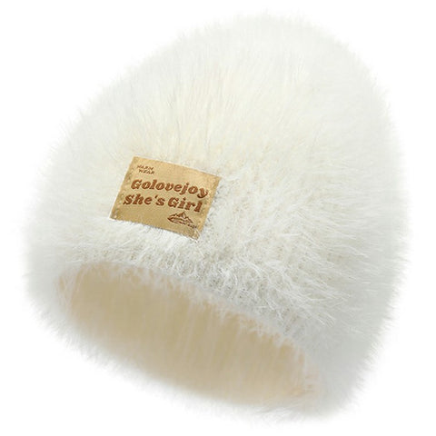 GOLOVEJOY DMZ97 Women's Faux Mink Fur Winter Hat Windproof Warm Ear Protection Cap with High Elasity One Size
