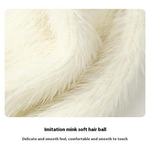 GOLOVEJOY DMZ97 Women's Faux Mink Fur Winter Hat Windproof Warm Ear Protection Cap with High Elasity One Size