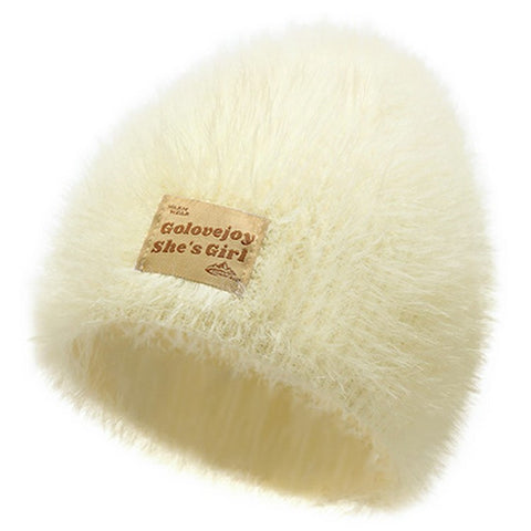 GOLOVEJOY DMZ97 Women's Faux Mink Fur Winter Hat Windproof Warm Ear Protection Cap with High Elasity One Size