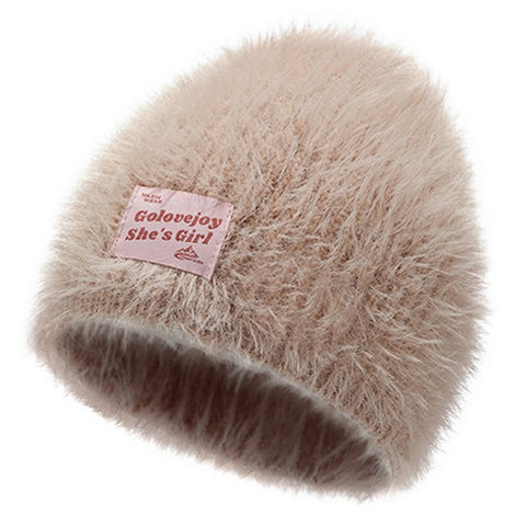 GOLOVEJOY DMZ97 Women's Faux Mink Fur Winter Hat Windproof Warm Ear Protection Cap with High Elasity One Size