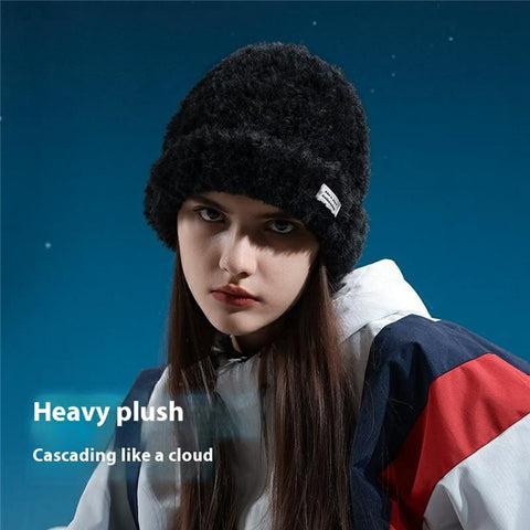 GOLOVEJOY DMZ95 Winter Outdoor Skiing Plush Windproof Hat Women Thicken Warm Cap