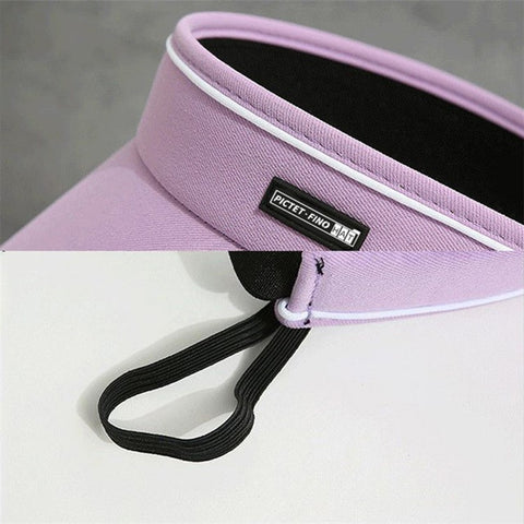 PICTET.FINO RH56 Women Summer Foldable Open Top Hat Roll Up UV Protection Sun Cap for Beach Hiking Sports