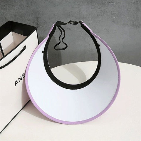 PICTET.FINO RH56 Women Summer Foldable Open Top Hat Roll Up UV Protection Sun Cap for Beach Hiking Sports
