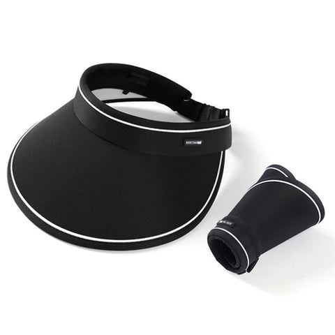 PICTET.FINO RH56 Women Summer Foldable Open Top Hat Roll Up UV Protection Sun Cap for Beach Hiking Sports