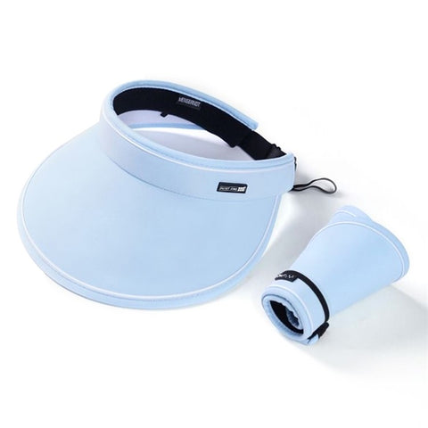 PICTET.FINO RH56 Women Summer Foldable Open Top Hat Roll Up UV Protection Sun Cap for Beach Hiking Sports