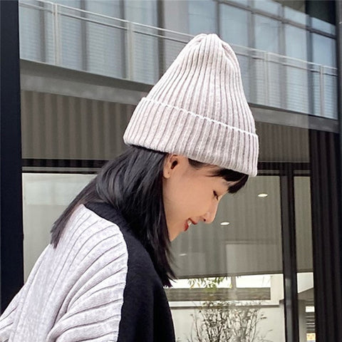 DMZ03 Winter Warm Hats for Adults Warm Knit Beanie Hat Polyacrylic Fiber Unisex Soft Hat