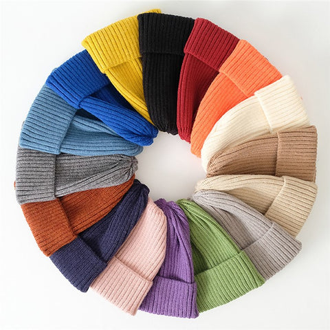 DMZ03 Winter Warm Hats for Adults Warm Knit Beanie Hat Polyacrylic Fiber Unisex Soft Hat