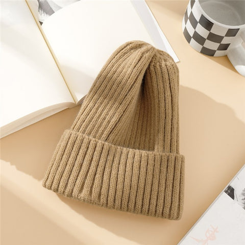 DMZ03 Winter Warm Hats for Adults Warm Knit Beanie Hat Polyacrylic Fiber Unisex Soft Hat