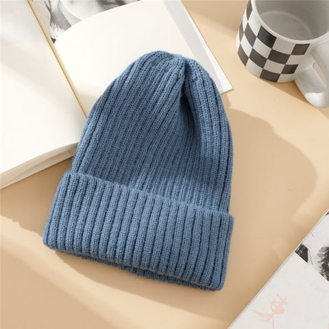 DMZ03 Winter Warm Hats for Adults Warm Knit Beanie Hat Polyacrylic Fiber Unisex Soft Hat