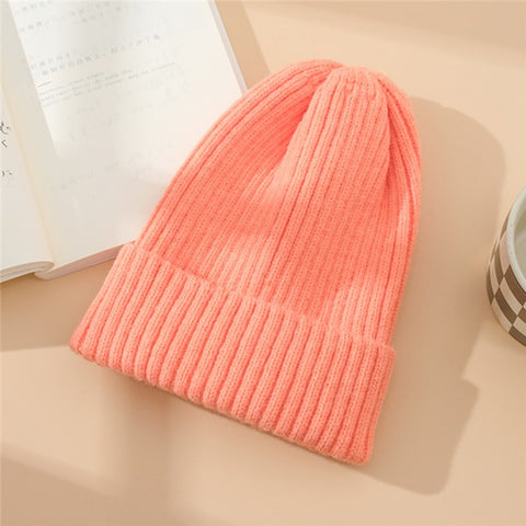 DMZ03 Winter Warm Hats for Adults Warm Knit Beanie Hat Polyacrylic Fiber Unisex Soft Hat