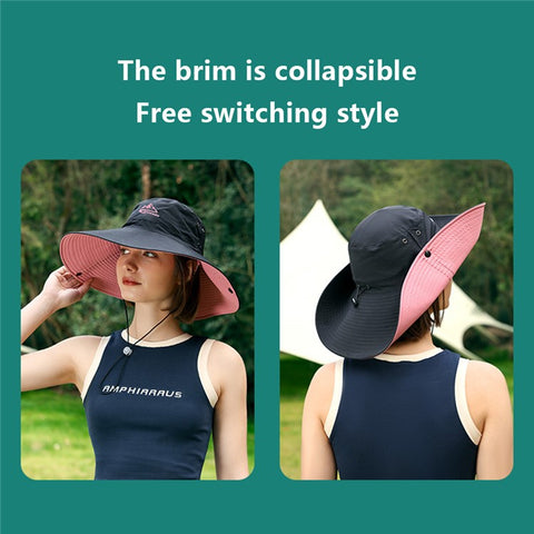 GOLOVEJOY Summer Hat Wide Brim UPF 50+ UV Protection Fishing Cap