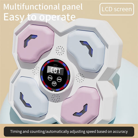 T-9612 9 Speed 5 Volume Children Smart Music Boxing Machine Reaction Training Wall Target, with Kid Gloves