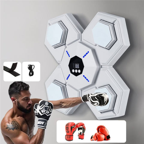 AL789275 Smart Bluetooth-compatible Music Boxing Machine Wall Mounted Boxing Target with Adults and Kids Gloves